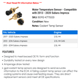 thumbnail image 2 of Water Temperature Sensor - Compatible with 2013 - 2020 Subaru Impreza 2014 2015 2016 2017 2018 2019, 2 of 2