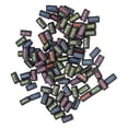 thumbnail image 4 of 100Pcs Alphabet Beads Plastic Perforated Mixed Color Letter Rectangular Jewelry Accessories, 4 of 8