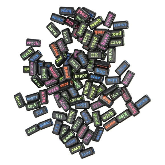 Perforated Beads, DIY Jewelry Beaded Supplies Plastic 100Pcs Alphabet Beads For Party Decorations For Teaching Activities