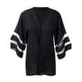 thumbnail image 5 of SAYFUT Plus Size Women's Open Front Mesh Panel 3/4 Bell Sleeve Kimono Cardigan Blouse Tops Cardigan Beach Cover up, 5 of 8