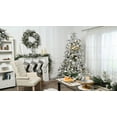 thumbnail image 6 of Valery Madelyn Pre-Lit 9 feet Frozen Winter Silver White Christmas Garland with 40 LED Warm Lights and Ball Snowflakes for Front Door Fireplace Mantle Christmas Ornaments Decor, Battery Operated, 6 of 13
