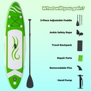 Naipo Paddle Board 10ft Inflatable Paddle Board 6in Thick Non-Slip Deck Stand Up SUP with Paddle Accessories for Adults Youth Family Fishing