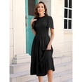 thumbnail image 2 of Women's Short Sleeve Ruffle A-line Dress, 2 of 5