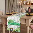 thumbnail image 2 of Table Runners 72 Inches Long Dress Scarves, St. Patrick's Day Farmhouse Kitchen Table Runner, Coffee Tablerunners, Green Truck Lucky Shamrocks Rustic Wooden 14x72 Inch, 2 of 9