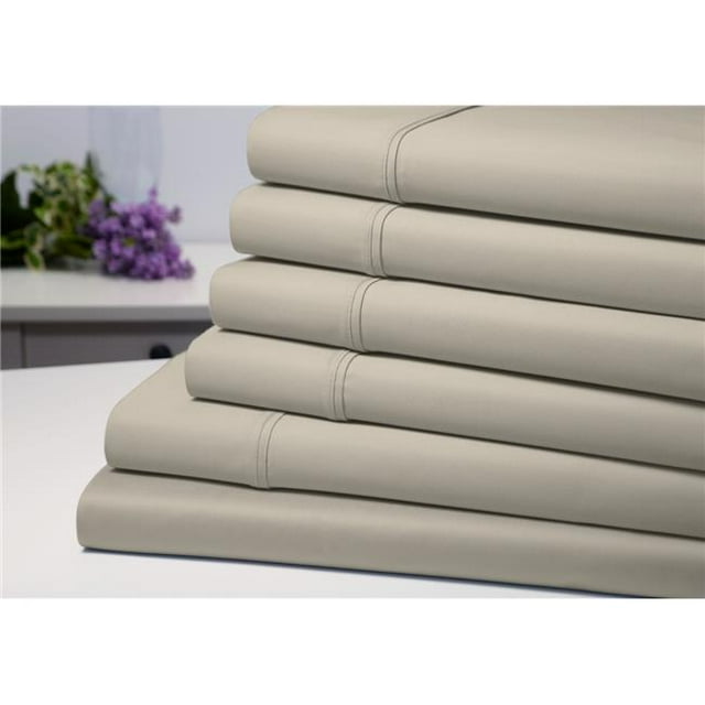Bamboo Comfort 1300FLTP 6 Piece Solid Sheet Set, Taupe - Full