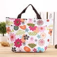 thumbnail image 4 of Qarigey Fiambrera térmica, bolsa de transporte, bolsa de Picnic con estampado de flores y bolsillo con cremallera, bolso plegable para niños, Type2 NO2, 4 of 6