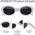 thumbnail image 4 of FEISEDY Sunglasses Womens, Retro Oval Cateye Sun Glasses Men, Small 90s Style B4128, 4 of 13
