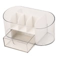 thumbnail image 3 of Makeup Organizer Desktop Drawer Type Compartmentalized Transparent Cosmetic Skin Care Product Storage Organization Box White, 3 of 14