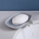 thumbnail image 4 of Taza de jabón, bandeja de jabón con un pedazo de jabón, accesorio de baño, taza de almacenamiento de muebles elegantes, gris, 14.5x1.2x9.5cm PenghuiLiu 9024719109206, 4 of 5