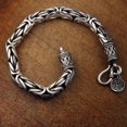 thumbnail image 4 of Wentin Reduced Bracelets Chain Link Asian Dragon Bracelet Eye And Hook Antiqued 925 Sterling Silver For Women Men Teen Hand Crafted Thailand, 4 of 7
