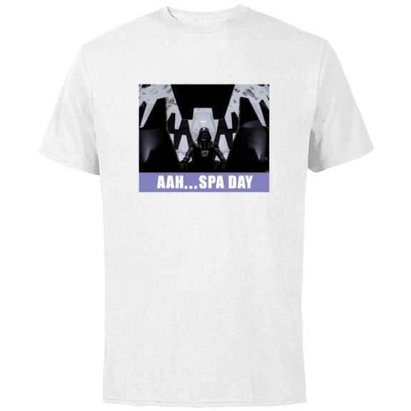 Star Wars Darth Vader Meditation Chamber “Aah…Spa Day” Funny - Short Sleeve Cotton T-Shirt for Adults - Customized-White