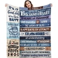 thumbnail image 1 of LHSHID 15th Anniversary Romantic Gifts for Couple Wife Husband Custom Blanket 30x40in, 1 of 7
