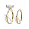 thumbnail image 2 of PalmBeach Jewelry Princess-Cut Cubic Zirconia 2-Piece Wedding Ring Set 1.97 TCW in Solid 10k Yellow or White Gold, 2 of 5