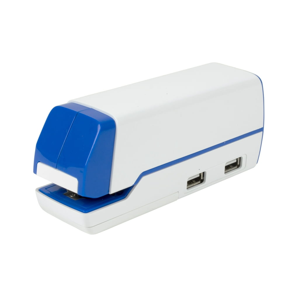 Blue Auto Stapler with USB Ports