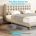 thumbnail image 2 of Contenedor de almacenamiento debajo de la cama paquete de 4 unidades delgado perfil bajo organizador ropa recámara hogar manta caja, 2 of 8