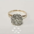 thumbnail image 3 of 2Ct Round Cut Simulated Diamond Cluster Flower Shape Ring 14K Yellow Gold Plated, 3 of 3