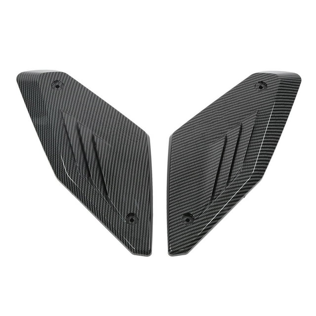 Side Panel Air Intake Cover, Protective High Reliability Motorcycle Air Intake Cover ABS for Autocycle Replacement for CB650R 2019 2020 2021 Gray,Carbon Fiber Style,Black,Bamboo
