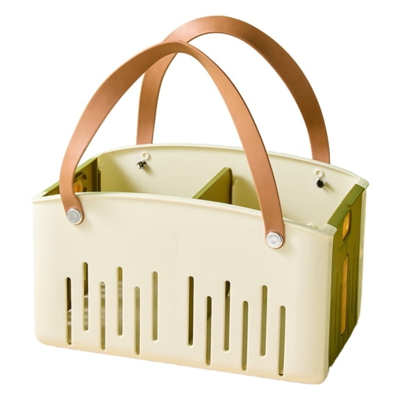 1 Portable Storage Basket Portable Shower Caddy Plastic Shower Basket Tote with Handles Removable Divider Cleaning Caddy Storage Organizer for Bathroom College Dorm