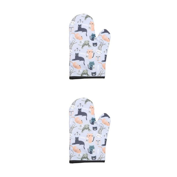 Billuyoard Thickened Mitts Kitchen Cooking Oven Thermal Insulation Resistant Cotton Mitt Mitts Restaurant Insulation Lined 2Conjunto