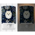 thumbnail image 2 of Caroline's Treasures BB5058CNL Blue Flowers Pomeranian Ceramic Night Light, 6x4x3", multicolor, 2 of 2