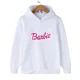 thumbnail image 3 of Sudadera con capucha de forro polar con estampado de dibujos animados de Barbie para niña, sudadera Kawaii de manga larga, ropa para bebé, primavera y otoño, 3 of 5