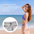 thumbnail image 3 of TureClos Women Elastic Underwear Girl Cotton Briefs Breathable Moisture Wicking light grey L, 3 of 9