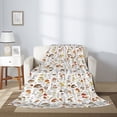 thumbnail image 2 of Sikiie Mushrooms And Butterflies Cozy Flannel Fleece Throw Blanket: Lightweight & Thick for All Seasons - Perfect for Women, Men, & Kids"40"x30", 2 of 6