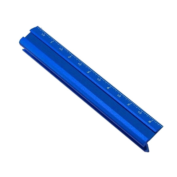 Aluminum Woodworking Edge Rule Edge Measuring Square with Dual Scales for DIY