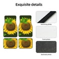 thumbnail image 4 of Kdxio Sunflower3 Print Car Floor Mats Universal SUV Front Rear Floor Foot Mats 4-Piece Full Set with Non-Slip Rubber Backing Car Accessories for Most Cars, 4 of 7