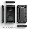 thumbnail image 4 of Poetic Revolution Heavy Duty Protection Hybrid Case with Built-in Screen Protector for Samsung Galaxy J3 (2017) / Galaxy J3 Emerge Black, 4 of 7