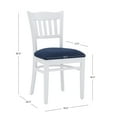 thumbnail image 6 of Linon Cabarrus Dining Chair, Set of 2, White with Navy Fabric, 6 of 12