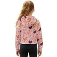thumbnail image 2 of Xoenoiee Rooster Chicken Butterfly Floral Print Youth Girls Half Zip Sweatshirt Quarter Zip Pullover Hoodies Fall Clothes with Pocket for Teen Girls, Size 9-10 Years, 2 of 7