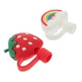 thumbnail image 5 of Raindrops 2 Pcs Cartoon Shape Straw Covers For Straw Users Red White, 5 of 8
