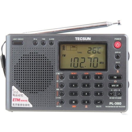 Tecsun PL380 DSP AM FM Shortwave LW PLL Radio Receiver (The Best Shortwave Radio)