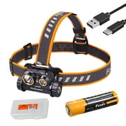 Fenix HM65R 1400 Lumen Spot and Flood light USB-C Rechargeable Headlamp with Rechargeable Battery & Organizer
