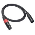 thumbnail image 3 of Cable XLR de 3 hembras a 5 machos para micrófono, altavoz y línea de audio de 1 metro, 3 of 9