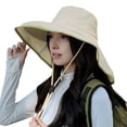 thumbnail image 1 of Sombrero de pescador de ala ancha con diseño de chal, de gran circunferencia de cabeza, de secado rápido, con ala extragrande y protección solar., 1 of 8
