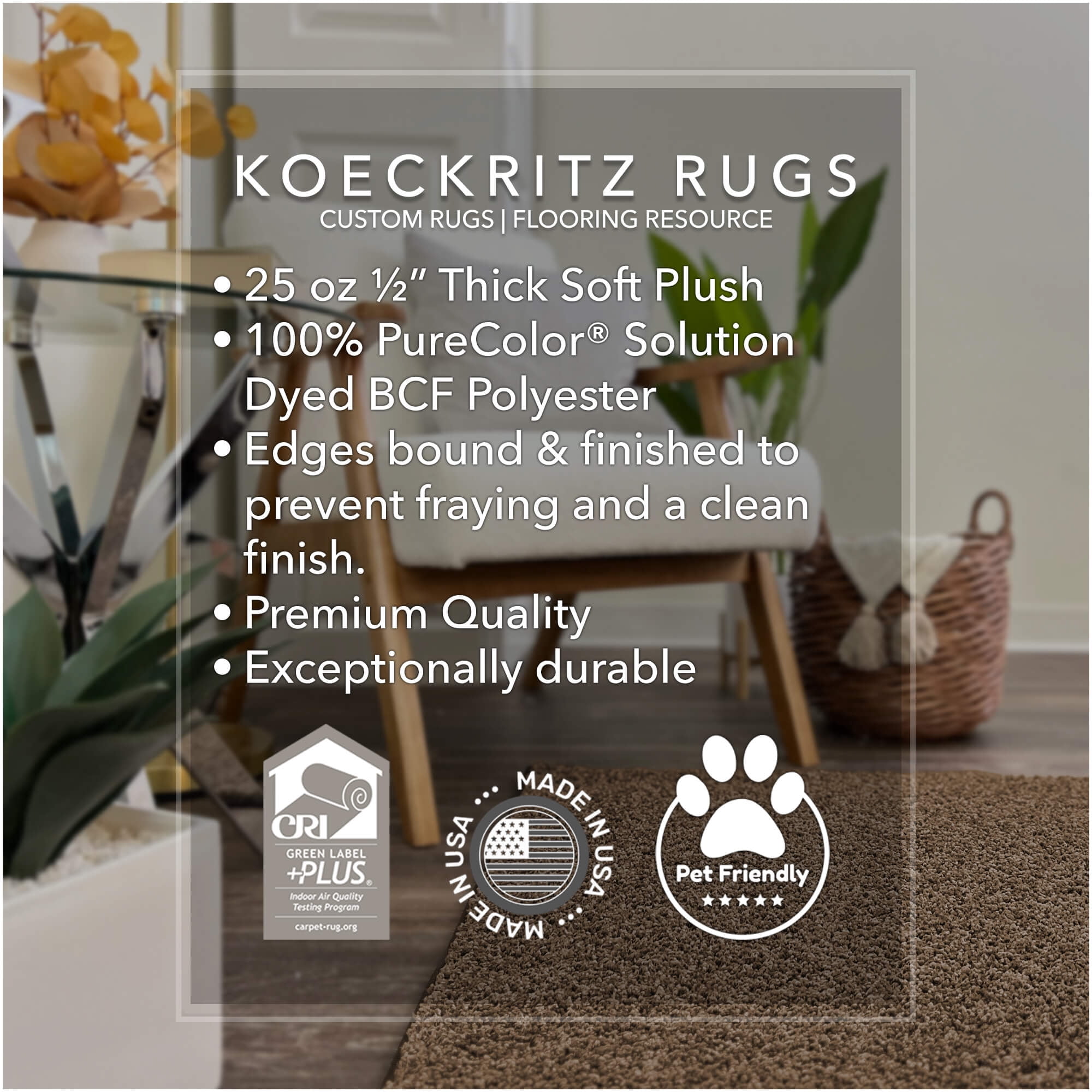 Koeckritz Rugs Soft & Cozy Brown 5'x16' Indoor Area Rug for Living Room or Bedroom
