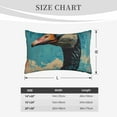 thumbnail image 5 of Binfone Blue Watercolor Duck Standard Size Pillowcase, Long Staple Pure Cotton Envelope Closure Pillow Cover (Pillow core not included),14"x20", 5 of 7