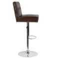 thumbnail image 4 of Flash Furniture Ravello Contemporary Adjustable Height Barstool with Accent Nail Trim in Brown LeatherSoft, 4 of 5