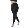 thumbnail image 3 of Zerdocean Leggings De Longitud Completa, Ligeros, Modales, Talla Grande, Para Mujer, Color Negro, 2X, 3 of 5