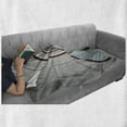 thumbnail image 6 of Futuristic Soft Flannel Fleece Blanket, Futuristic Corridor with Simple Future Science Fiction Architecture Illustration Print, Cozy Plush for Indoor and Outdoor Use, 50" x 60", Grey, by Ambesonne, 6 of 6