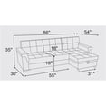 thumbnail image 3 of Pemberly Row Linen Reversible Sleeper Sectional in Light Gray, 3 of 11