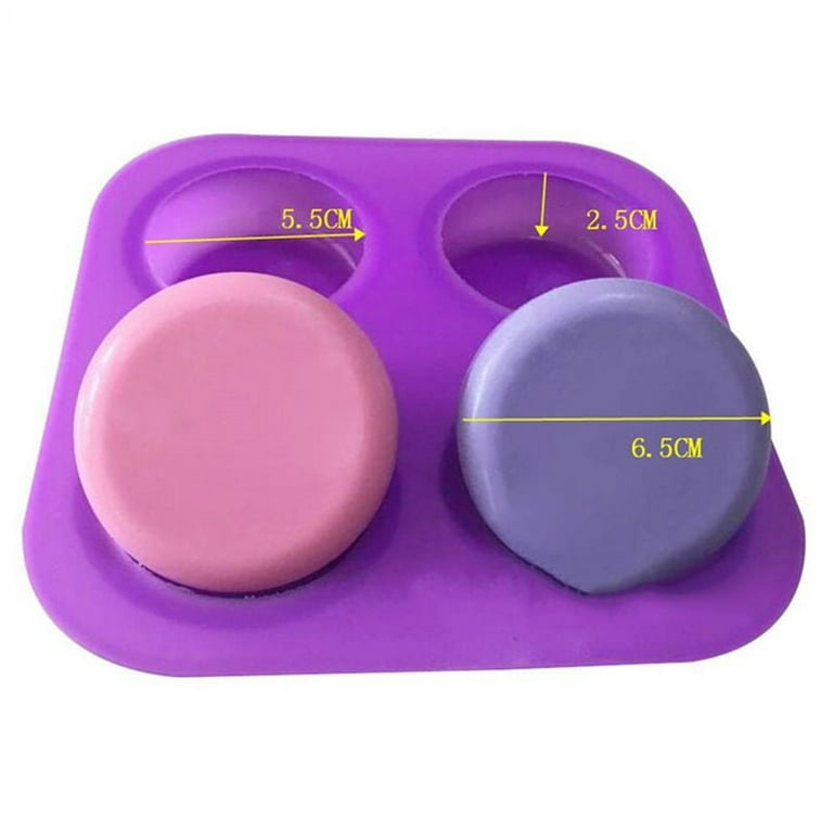 Silicone Soap Mould Used to Make Soap Table Silicone Mold for 3d Molds for  Soaps Bath Bomb Mould Making Kit Round and Square SEISSO Purple 