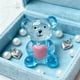 thumbnail image 1 of Bonita mini figura de oso de corazón para el día, resina transparente, decoración para oficina, estudio y exhibición., 1 of 6