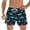 Dark Blue, variant on Men's Shorts Drawstring Elastic Waistband Printed Swim Shorts