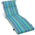 thumbnail image 1 of Blazing Needles 72-inch by 24-inch Outdoor Chaise Lounge Cushion Pike Azure, 1 of 5