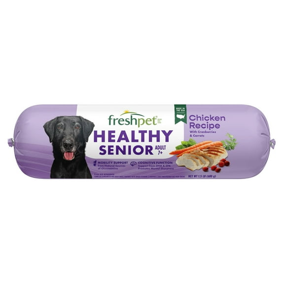 Freshpet Fresh Dog Food Senior Dog Chicken Recipe, Slice & Serve Roll, 1.5 lb.