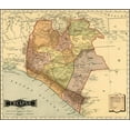 thumbnail image 2 of Vintage Maps 17x15 White Modern Wood Framed Museum Art Print Titled - Chipas 1844, 2 of 4