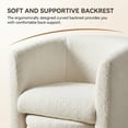 thumbnail image 3 of AFO Boucle Fabric Barrel Chair with Storage Ottoman, Cozy Armchair Accent Chair Set of 1 for Living Room and Bedroom, Cream, 3 of 9